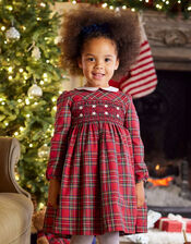 Trotters Charlotte Smocked Dress, Red (RED), large