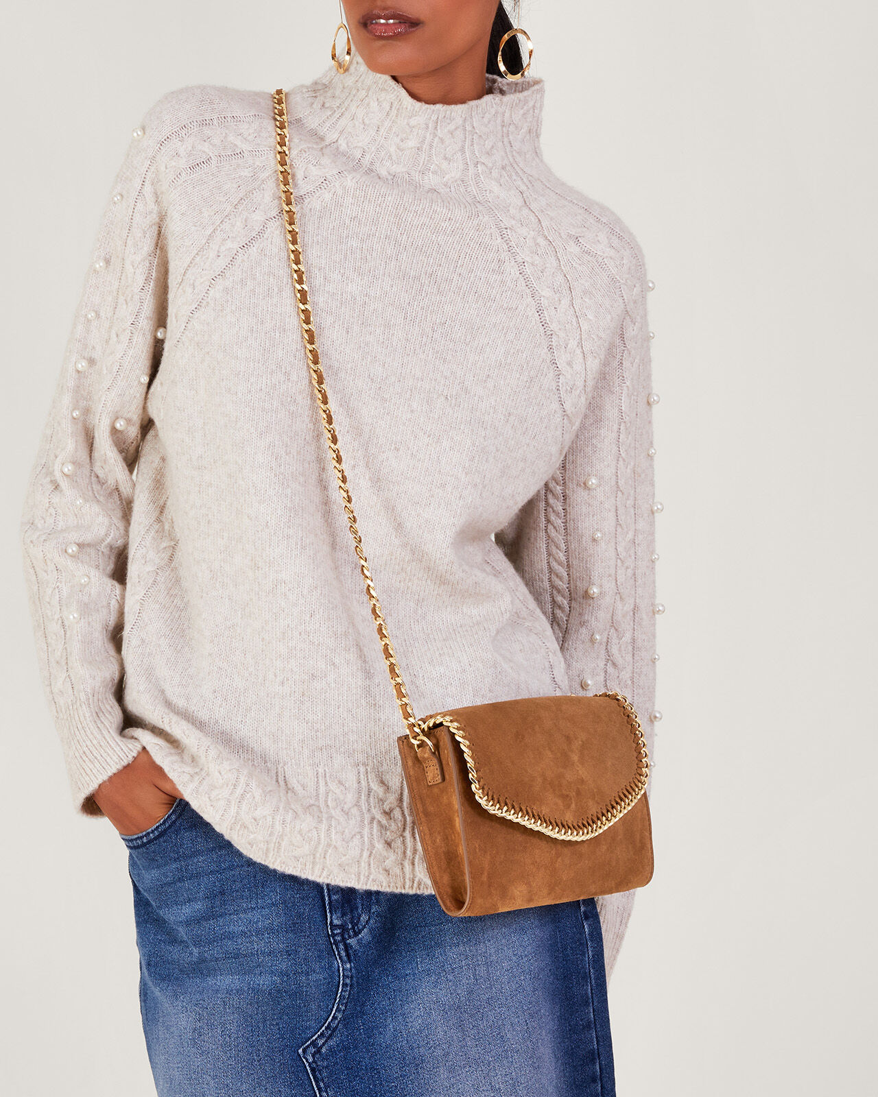 Tan cross hotsell body bag