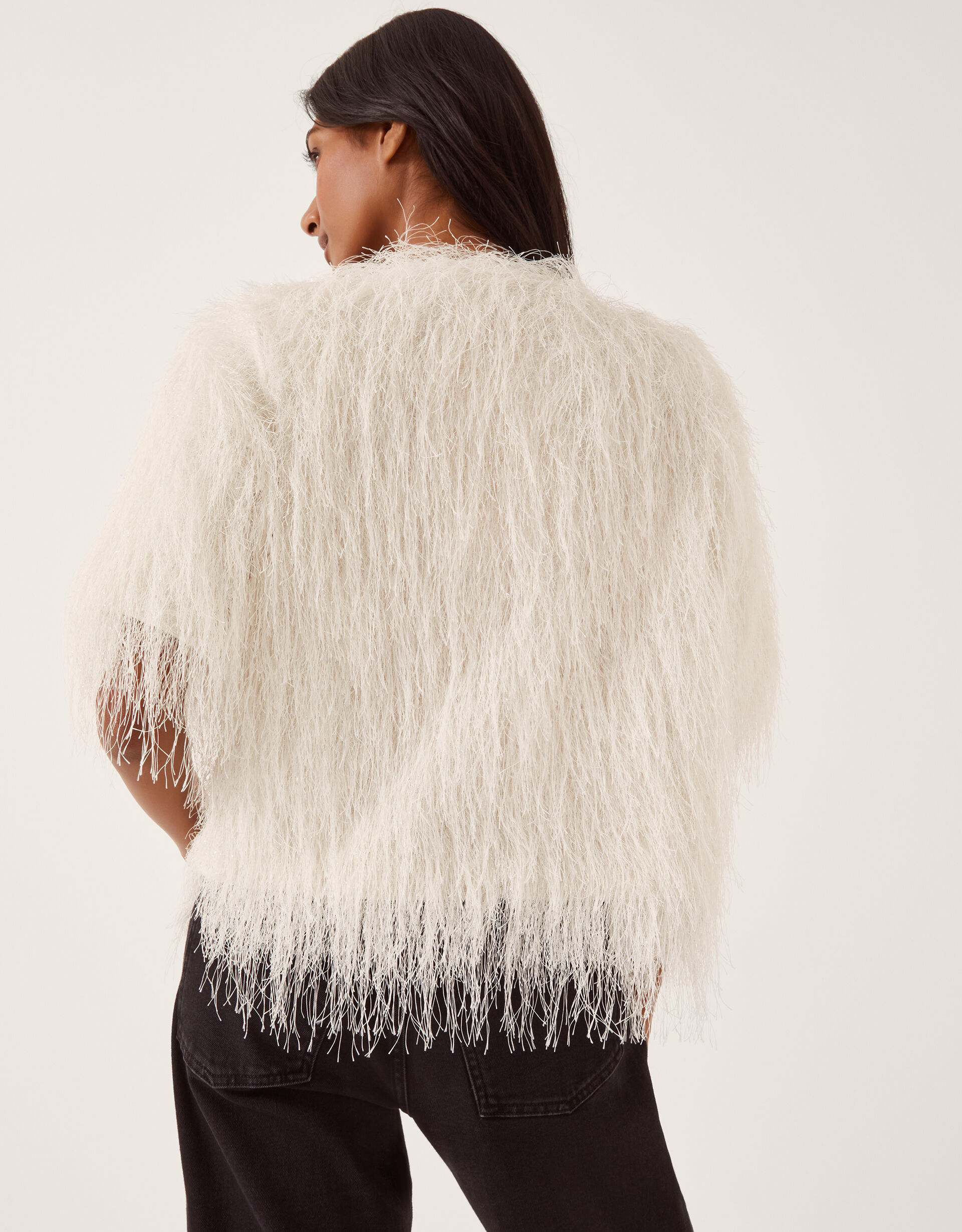 FULL FRINGE OVER TOP ホワイト FULL FRINGE OVER TOP ホワイト FULL FRINGE OVER TOP ホワイト