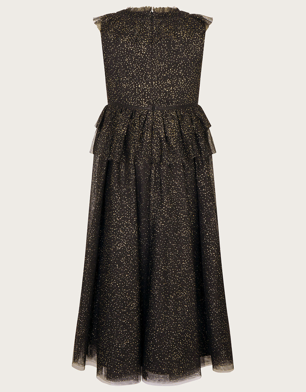 WAISTED DRESS WITH HEM RUFFLE LAND OF WONDER