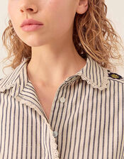 East Katya Tailored Striped Shirt, Multi (MULTI), large