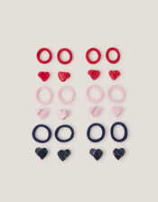 24-Pack Heart Claw Clips & Hair Bands, , large