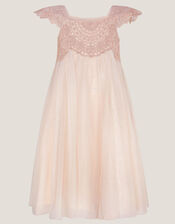 Estella Lace Bodice Dress, Pink (PINK), large