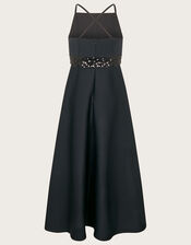 Sequin Scuba Prom Dress, Black (BLACK), large