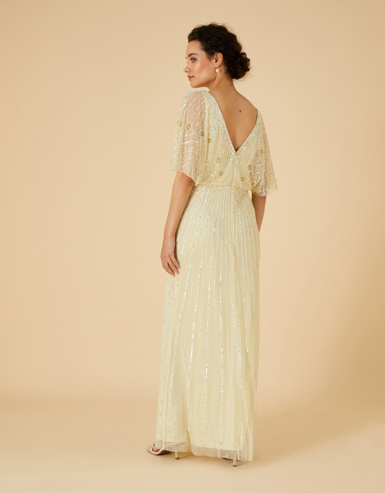 Monsoon yellow shop lace dress