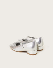 Metallic Ballet Pump Heels, Silver (SILVER), large