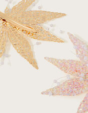 Wispy Glitter Spray Hair Clips Set of Two, , large