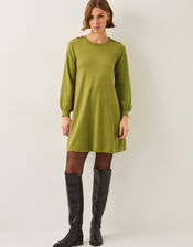 Susie Mini Jumper Dress, Green (OLIVE), large