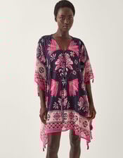 Abbie Floral Print Mini Kaftan, , large