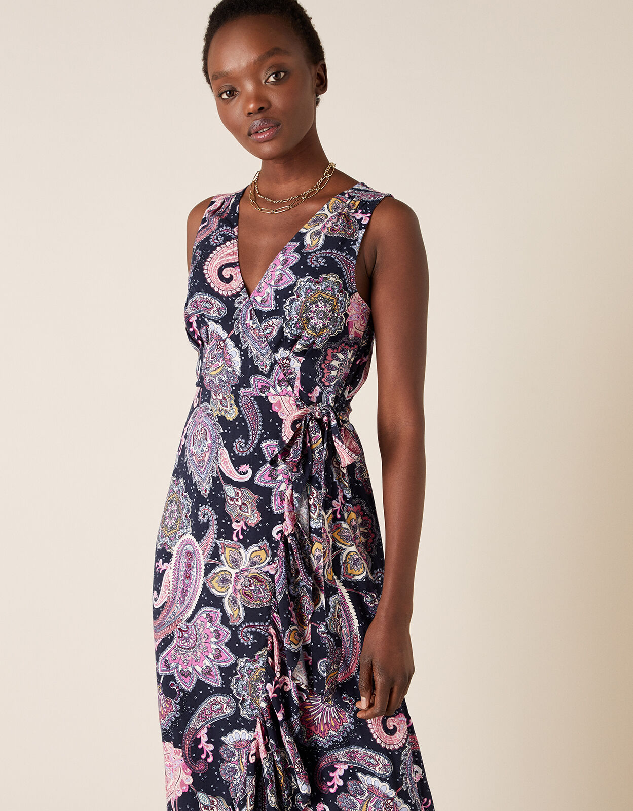 Paisley Maxi Dress in LENZING ECOVERO Blue