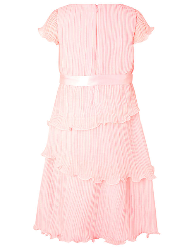 Pale Pink Tiered Chiffon Dress, Pink (PALE PINK), large