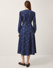 Lulu Daisy Denim Midi Dress, Blue (DENIM BLUE), large