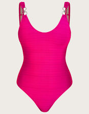 Ring Detail Swimsuit, Pink (PINK), large