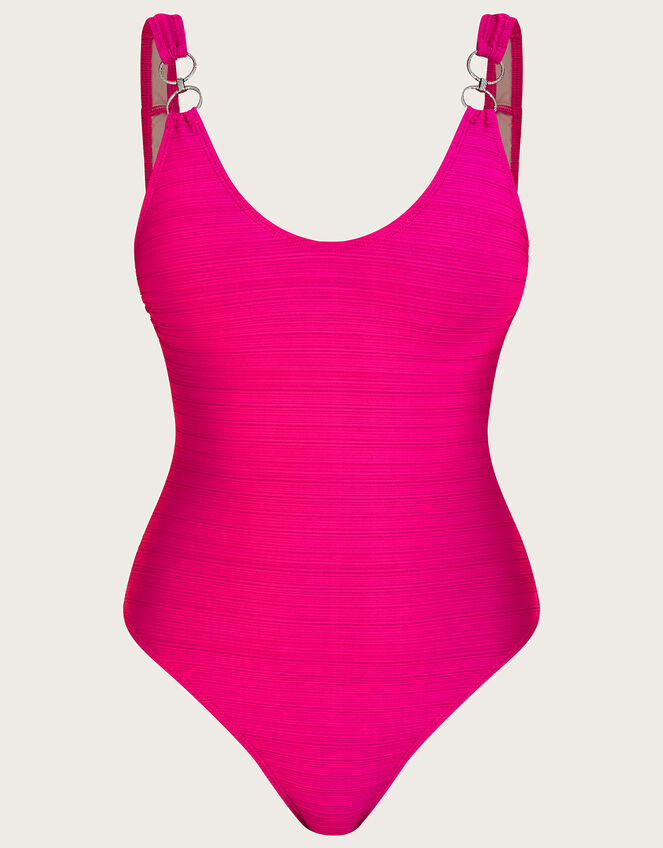 Ring Detail Swimsuit, Pink (PINK), large