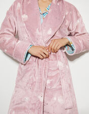 Sami Star Print Dressing Gown, Pink (PINK), large