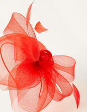 Crin Bow Fascinator , Red (RED), large