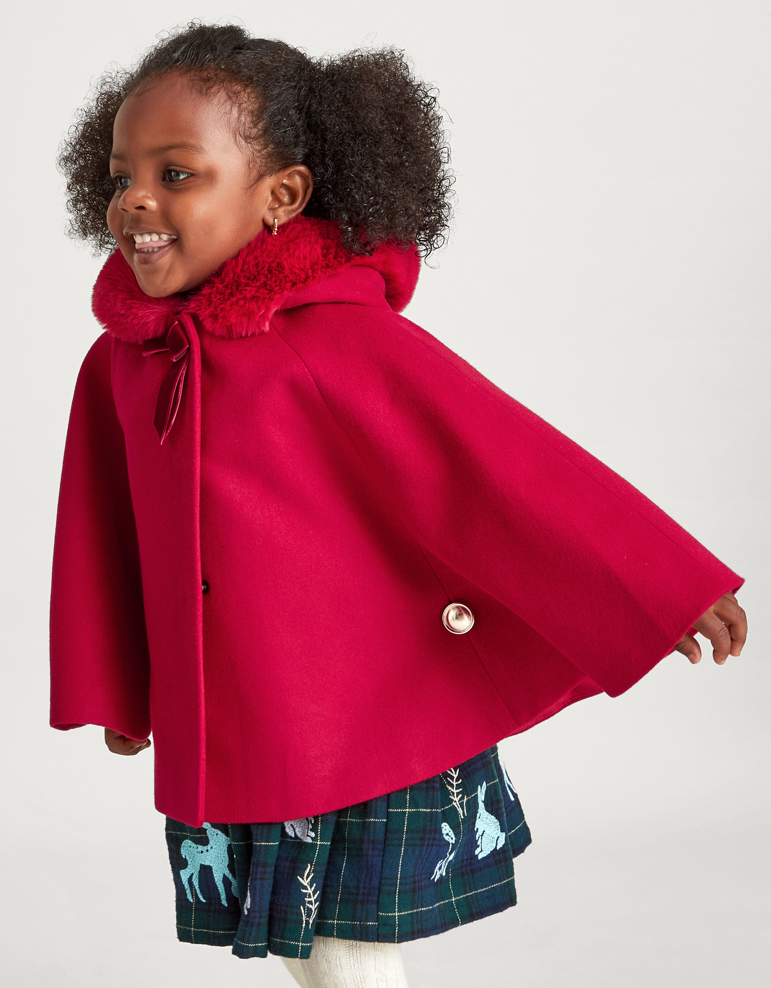 Cape coat hotsell fur