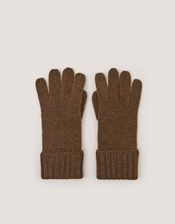 Aster Knitted Gloves, Cognac (COGNAC), large