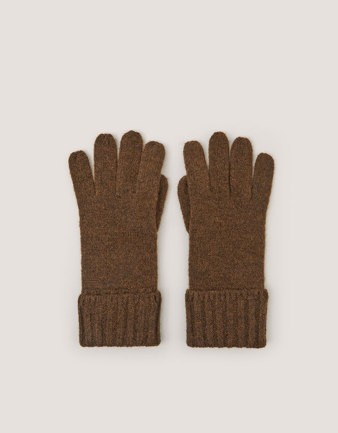 Aster Knitted Gloves, Cognac (COGNAC), large