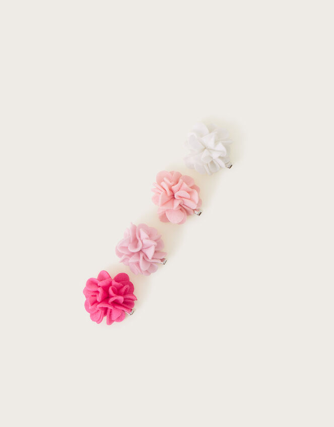 Felt Flower Hair Clips 4 Pack, , large