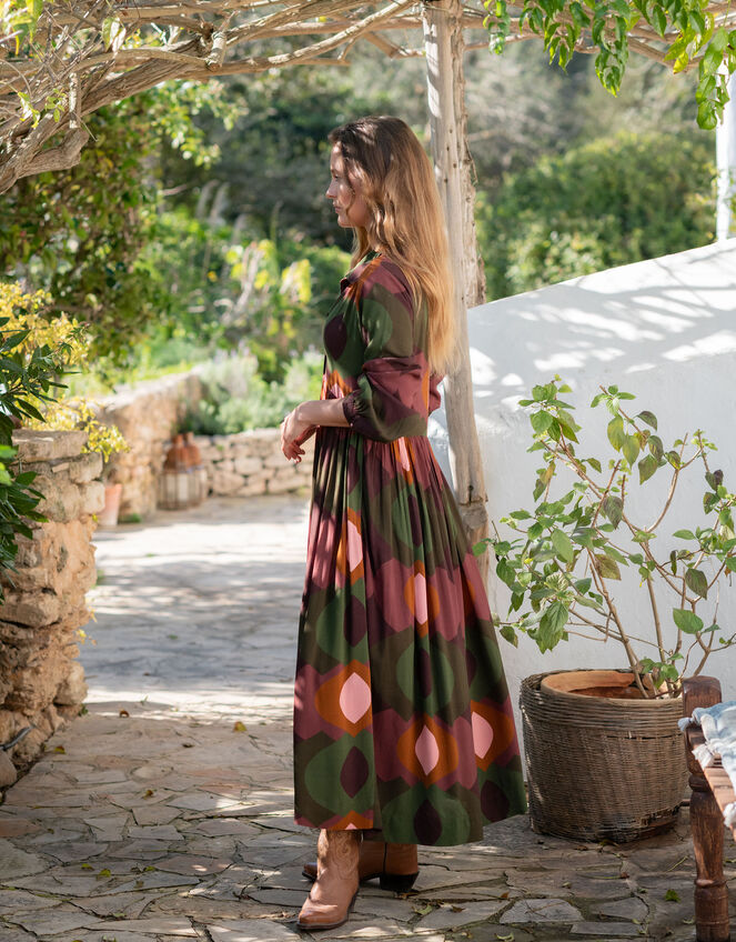 Lyrical Sisters Lola Bubble Print Maxi Dress, Multi (MULTI), large