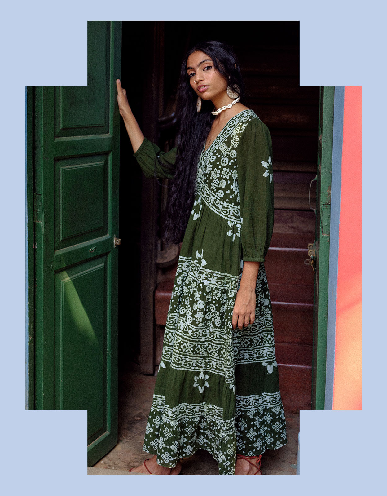 Long gauze dress store