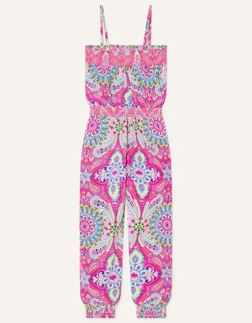 Paisley Print Jumpsuit, Pink (PINK), large