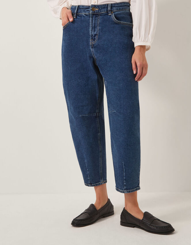 Dina Darted Barrel Jeans, Blue (MID AUTHENTIC BLUE), large