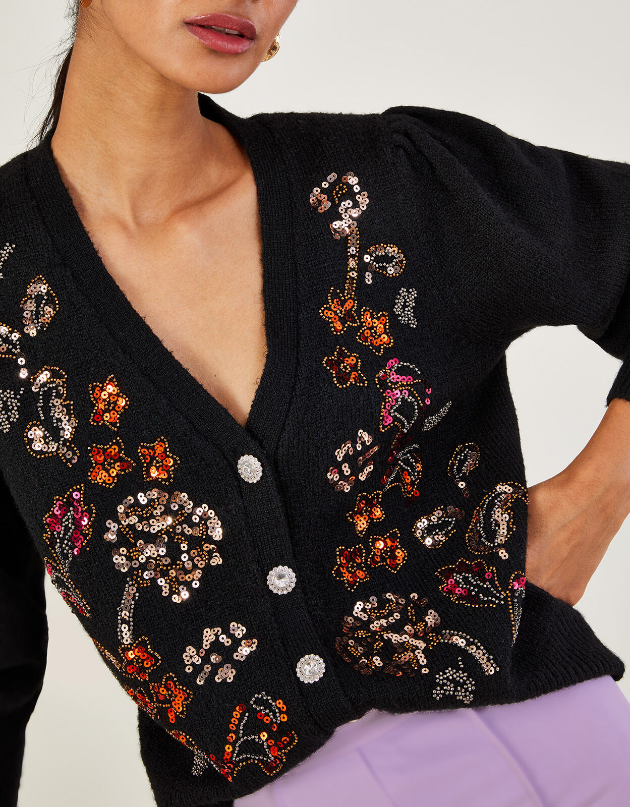 Cardigans with embellishments hotsell