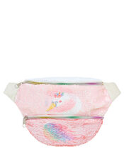 Reversible Flamingo and Swan Belt Bag, , large