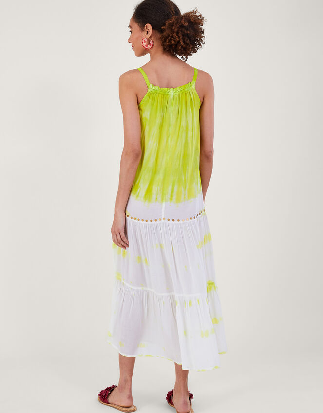 Tie Dye Maxi Dress, Yellow (YELLOW), large