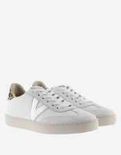 Victoria Berlin Leopard Print Trainers, Silver (SILVER), large