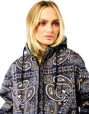 Wild Silves Paisley Longline Jacket, Blue (BLUE), large