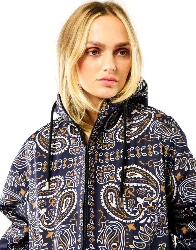 Wild Silves Paisley Longline Jacket, Blue (BLUE), large
