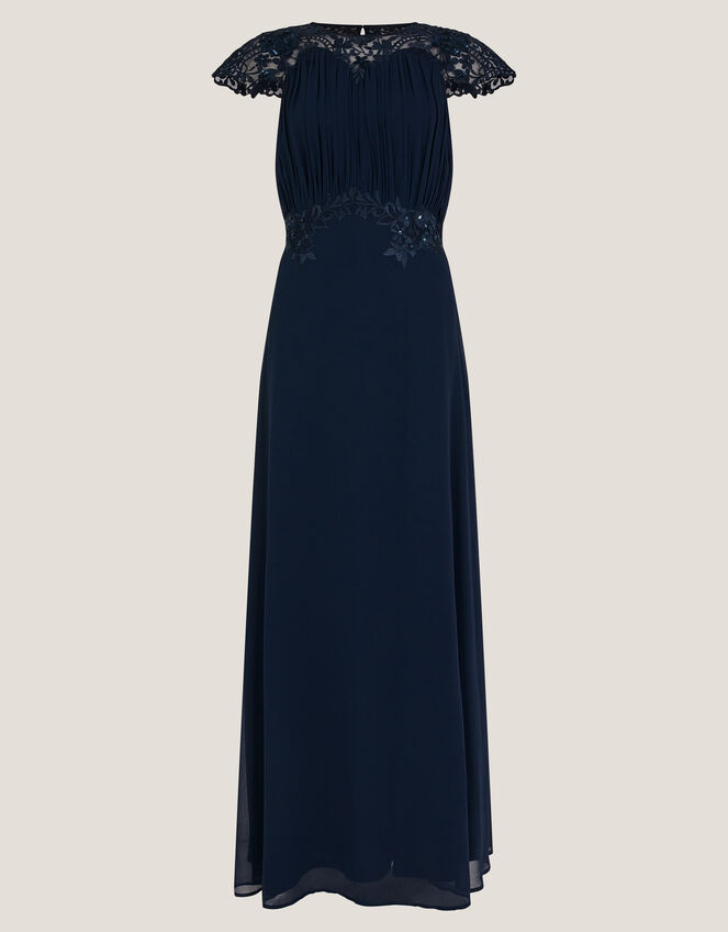Elodie Lace Chiffon Bridesmaid Dress Blue