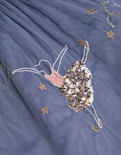 Embellished Ballerina Mesh Skirt, Blue (BLUE), large