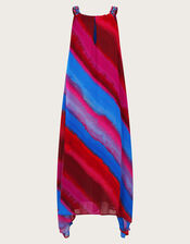 Eliza Beaded Halter Dress, Red (RED), large