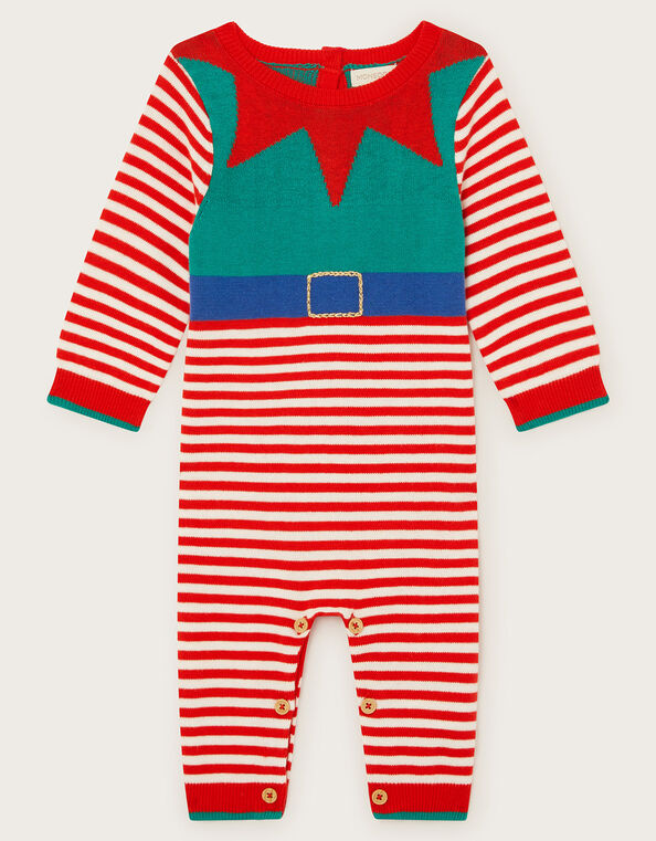 Newborn Christmas Elf Sleepsuit, Green (GREEN), large