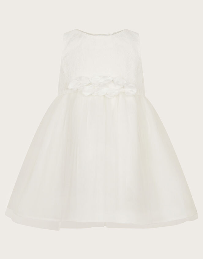 Baby Freija Lace Floral Dress, Ivory (IVORY), large