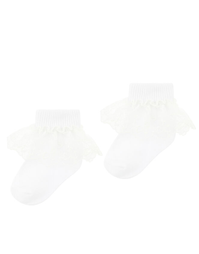 Baby 2 Pack Lace Socks, Pink (PINK), large