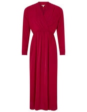 Felicity Satin Midi Dress, Red (RED), large