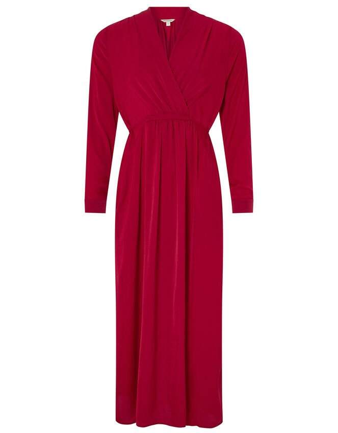 Felicity Satin Midi Dress, Red (RED), large