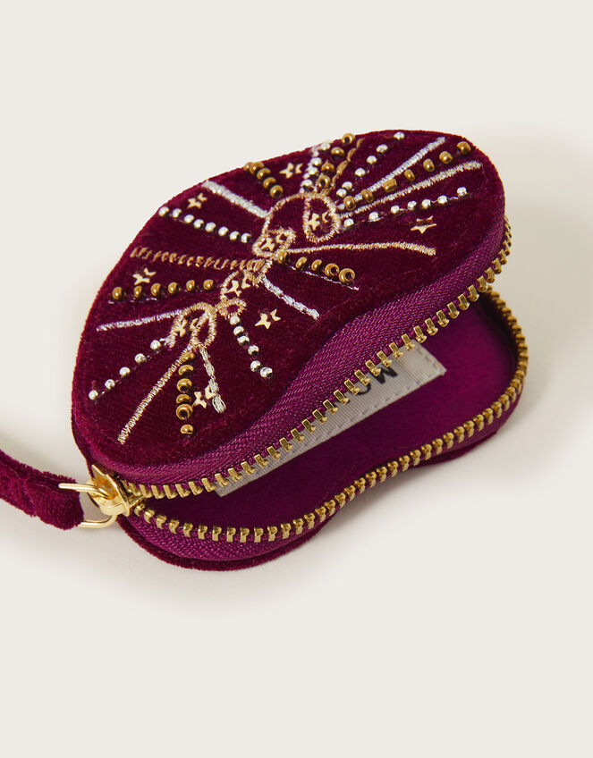 Mini Heart Embroidered Purse, , large