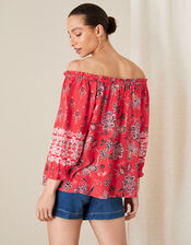 Anissia Off-Shoulder Top, Red (RED), large