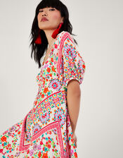 Julietta Floral Maxi Dress in Sustainable Viscose , Ivory (IVORY), large