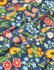 Frugi Sunshine Skater Dress, Blue (NAVY), large