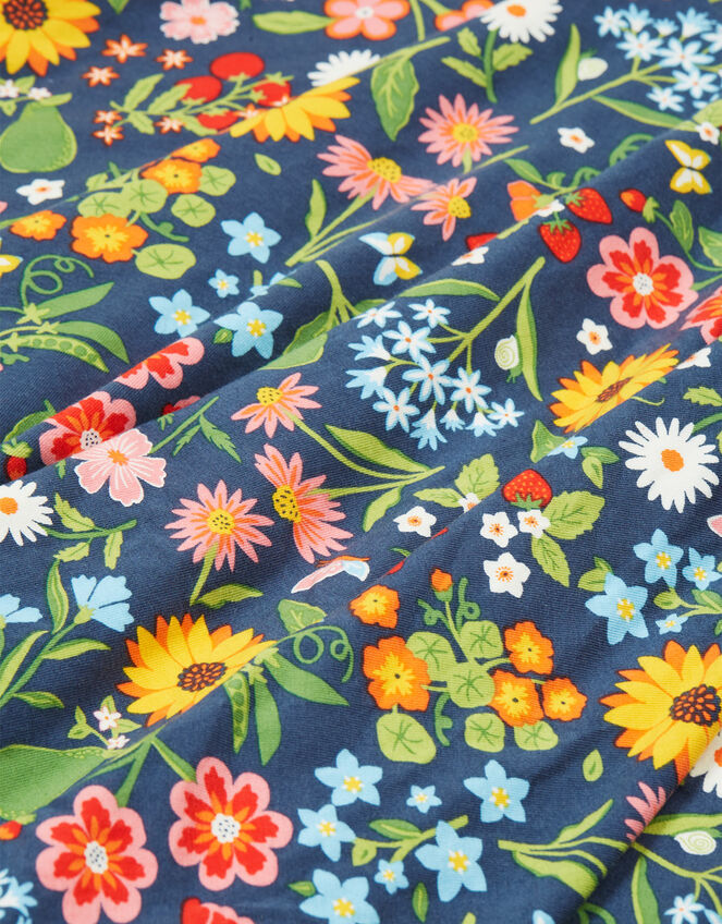 Frugi Sunshine Skater Dress, Blue (NAVY), large
