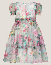 Floral Print Ruffle Tiered Dress, Multi (MULTI), large