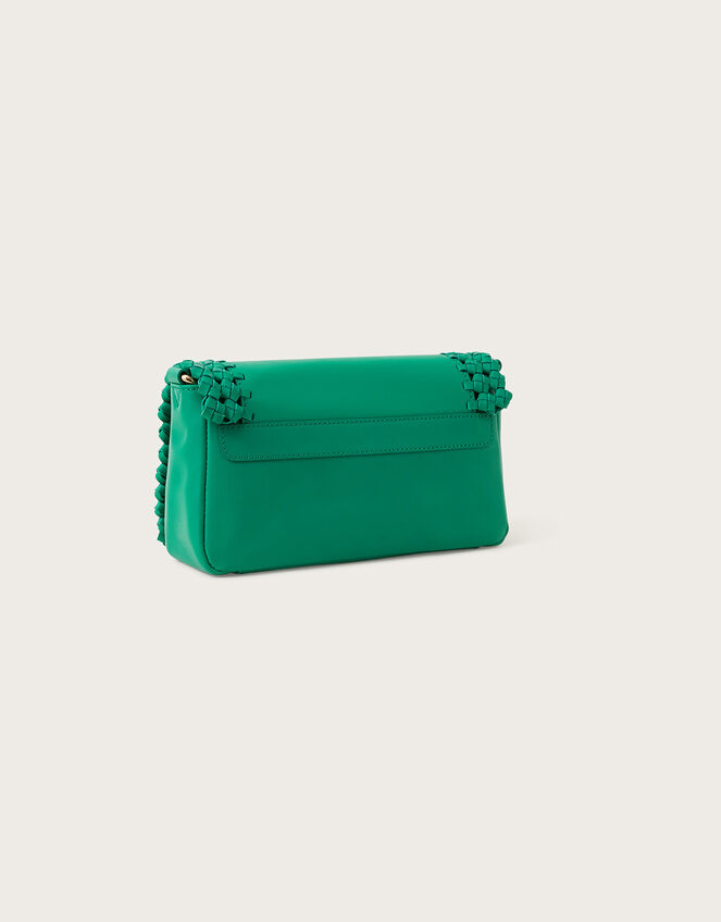New Cross Leather Woven Hip Bag