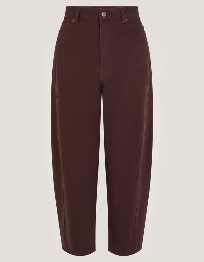 Leah Barrel Jeans, Brown (CHOCOLATE), large